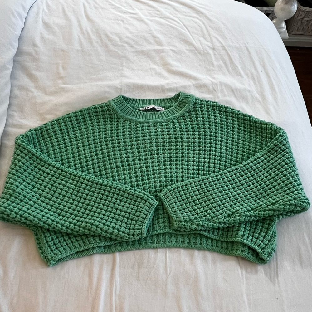 Green Zara sweater